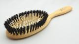 Große oval Multi-Pneumatik Buchenholz Haarbürste mit echten Holzstiften und reinen Wildschweinborsten